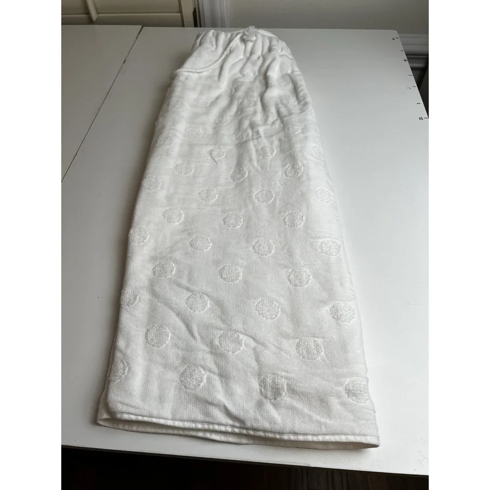 caro home women's white hook & loop  100% cotton terry wrap with straps